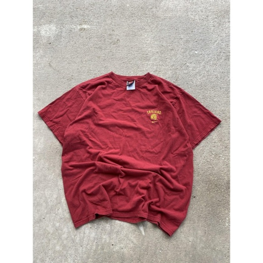 Vintage USC Trojans Shirt Mens Large Red NCAA Football‎ Nike Trojans Graphic Tee